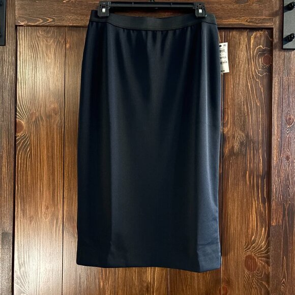 Alfani Women's XS Black Below Knee Stretchy and Elastic Waist Pencil Skirt NWT - Picture 4 of 6